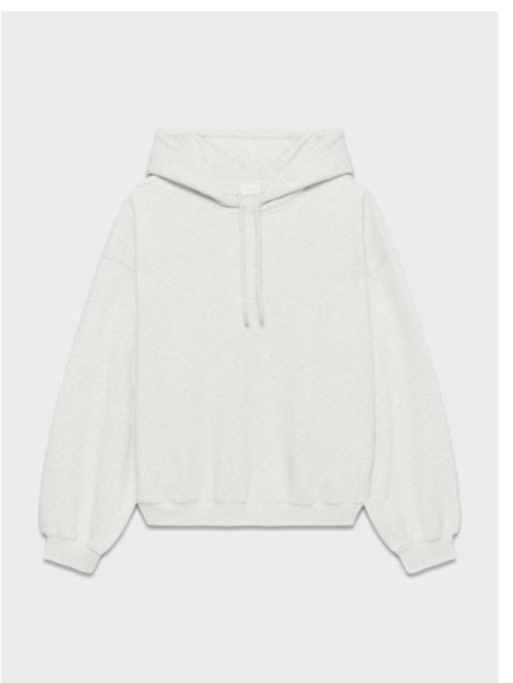 Aritzia cozy sweatfleece mega drop shoulder hoodie Heather cloud white